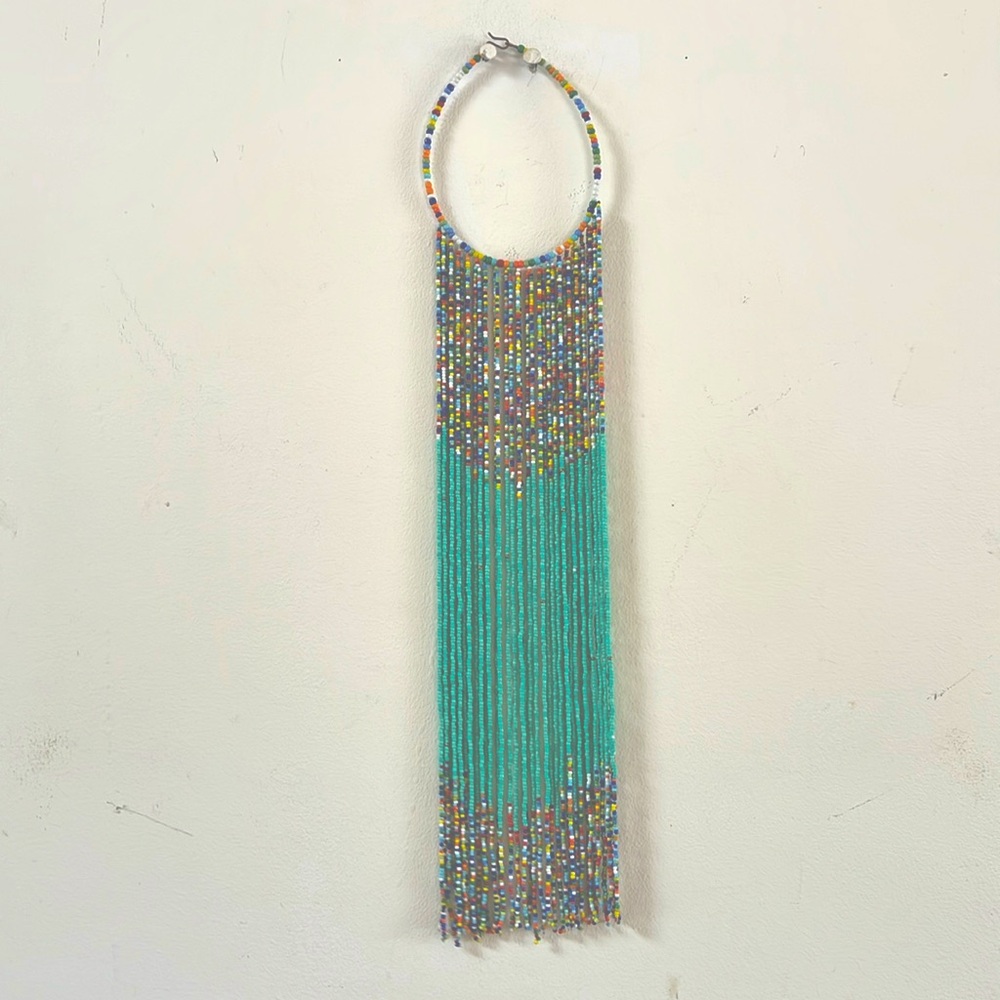 Beaded Fringe Necklace Coachella